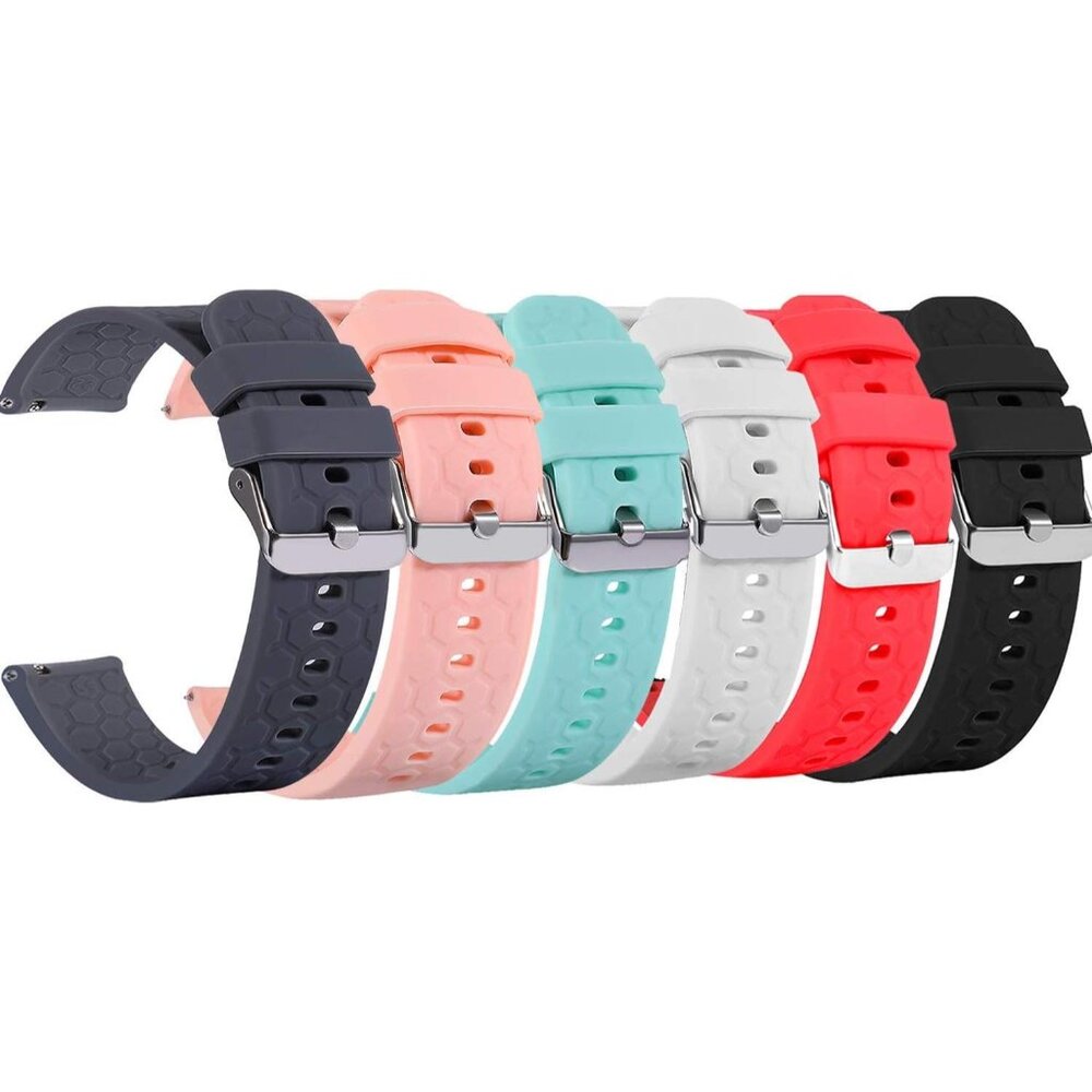 18mm 20mm 22mm Width Silicone Quick Release Wristband Replacement Sports Straps